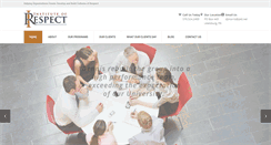 Desktop Screenshot of instituteofrespect.com
